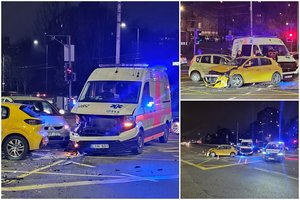 Vilniuje susidūrė du lengvieji automobiliai ir skubantys greitosios pagalbos medikai – nukentėjo trys žmonės