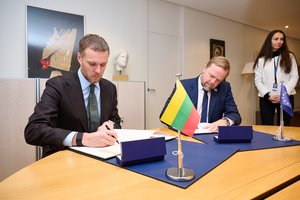 G. Landsbergis pasirašė susitarimą su Europos Taryba dėl informacijos centro Baltarusijos žmonėms Vilniuje steigimo