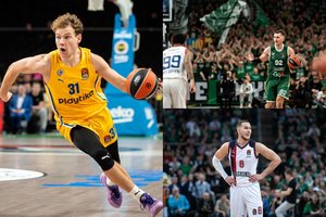 Pažymiai Eurolygos lietuviams: kėlinius pasidaliję žalgiriečiai ir permainingas R. Jokubaičio vakaras