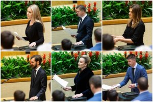 Pirmajame naujo Seimo posėdyje – griežtas G. Nausėdos žodis ir šūsnis šviežiai iškeptų politikų