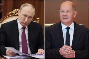 O. Scholzas telefonu kalbėjosi su V. Putinu, prieš tai – su V. Zelenskiu
