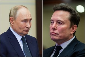 Iš JAV senatorių – susirūpinimas: reikalauja ištirti E. Musko ir V. Putino ryšius