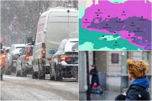 Tokiai savaitei reikia nusiteikti – bus visko: šlapdribą palydės perkūnija, žemę užklos sniegas, ūžaus vėjas