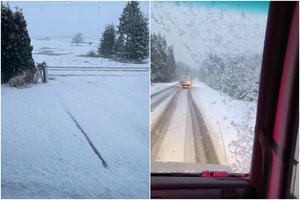 Dalį Lietuvos vėl užklojo sniegas, o meteorologai įspėja: „Bus tikra orų mišrainė“