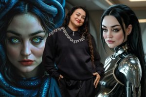 Įspūdinguose kadruose – sunkiai atpažįstama Monika Falcon: prakalbo apie dirbtinio intelekto galią