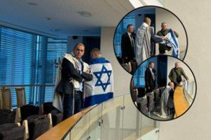 Virš Seimo narių galvų – Izraelio vėliavos: D. Lupshitzas ir V. Bartkevičius sulaukė VAT dėmesio