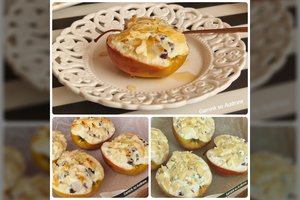 Gardus ir šiltas desertas, puikiai tinkantis atvėsus orams –sultingi obuoliai su varškės įdaru