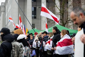 Prie Seimo – baltarusių akcija: prašo Lietuvos institucijų pagalbos