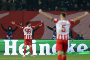 Čempionų lygoje taškų neturėjusi „Crvena zvezda“ sudaužė „Stuttgart“, o „Sturm“ kukliai palaužė „Girona“
