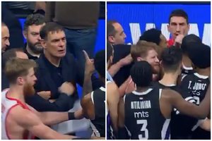 Prieš „Žalgirio“ viešnagę – skandalas Belgrade: „Partizan“ sirgalius užsipuolė G. Bartzoką