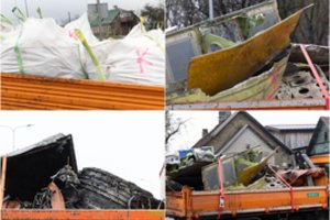 Iš avarijos vietos išvežamos stambios DHL lėktuvo nuolaužos