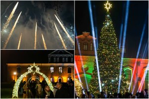 Raudondvaryje suspindo magiška šventinė pasaka: įžiebta pagrindinė Kauno rajono Kalėdų eglė