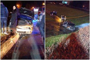 Rimta avarija Klaipėdoje: ant kojų sukeltos tarnybos, ugniagesiai iš sumaitoto automobilio išvadavo moterį