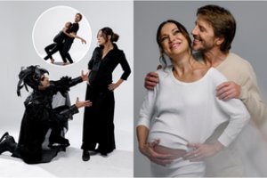 Ilgai vaikų neturėję ledo žvaigždės M. Drobiazko ir P. Vanagas atskleidė, kas gims, ir paviešino slepiamus kadrus