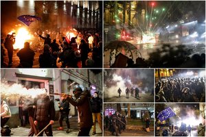 Sakartvele – civilinį karą primenantys vaizdai: policija be gailesčio talžė žmones, sulaikyta daugiau nei 100 asmenų
