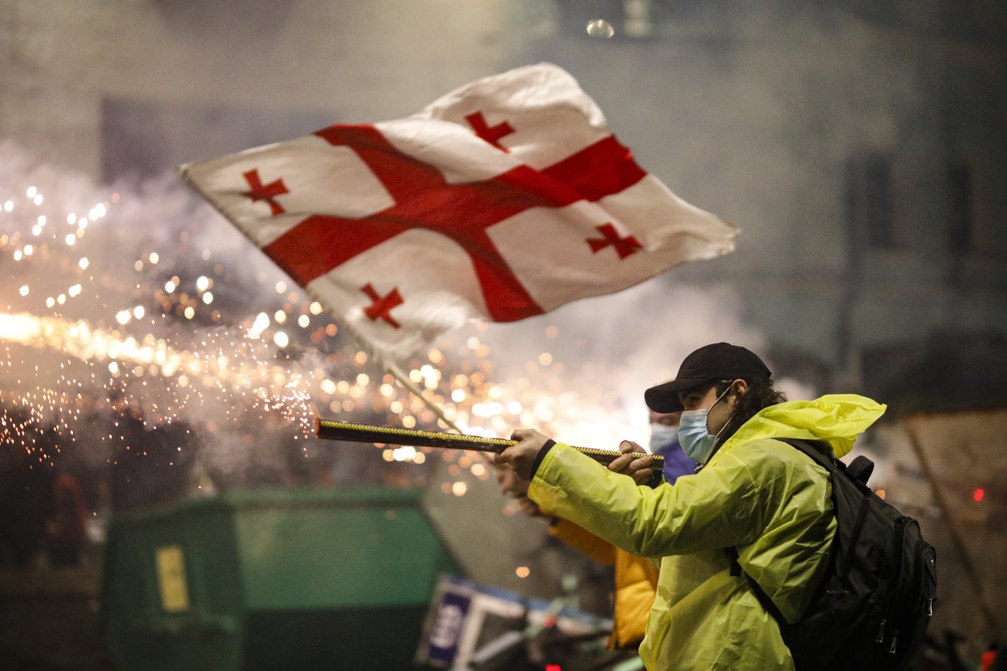 Protestai Sakartvele.<br>EPA-ELTA nuotr.