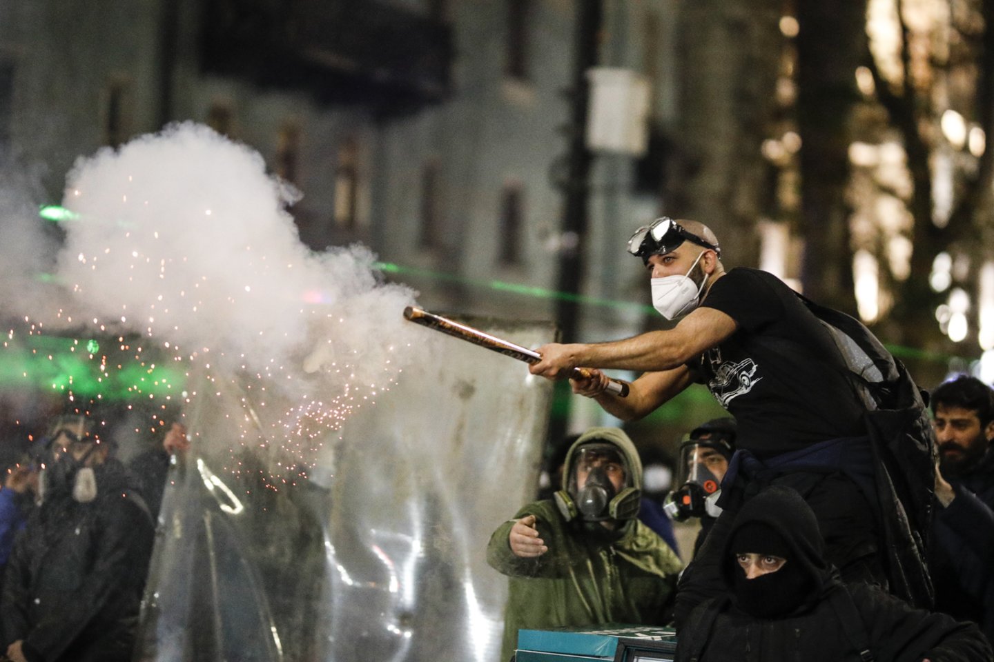 Protestai Sakartvele.<br>EPA-ELTA nuotr.