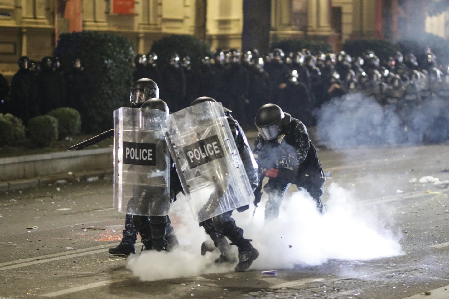 Protestai Sakartvele.<br>EPA-ELTA nuotr.