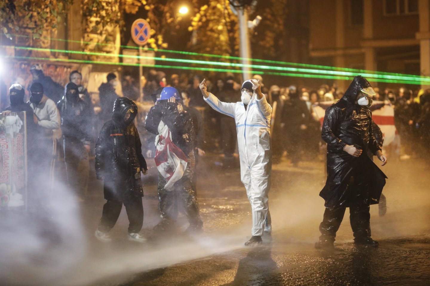 Protestai Sakartvele.<br>EPA-ELTA nuotr.