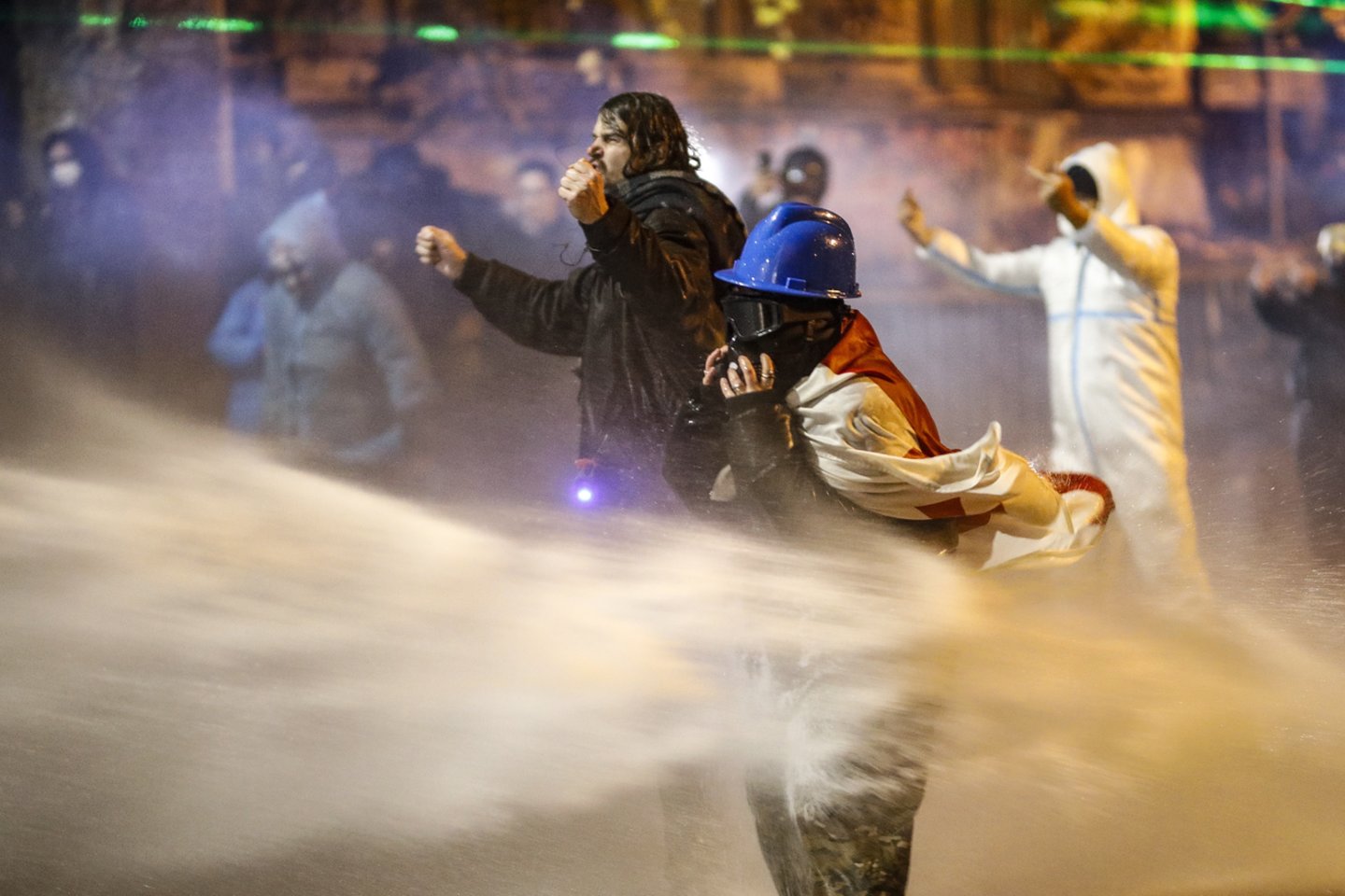 Protestai Sakartvele.<br>EPA-ELTA nuotr.
