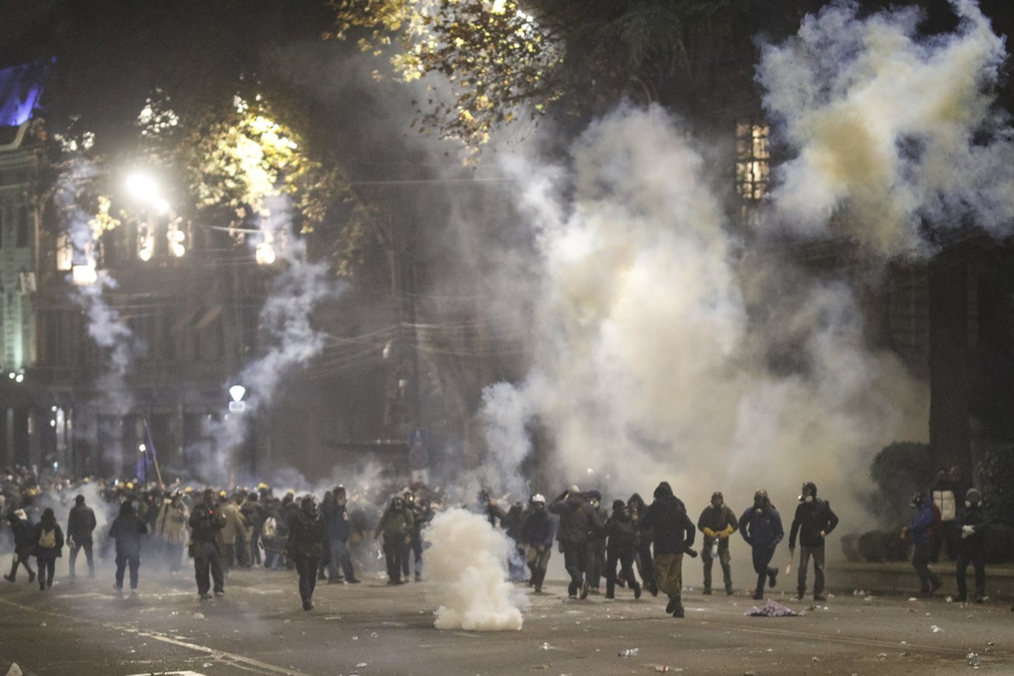 Protestai Sakartvele.<br>EPA-ELTA nuotr.