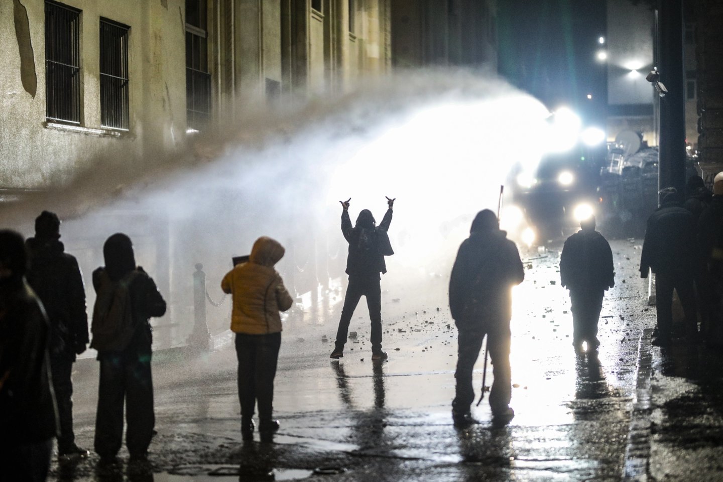 Protestai Sakartvele.<br>EPA-ELTA nuotr.