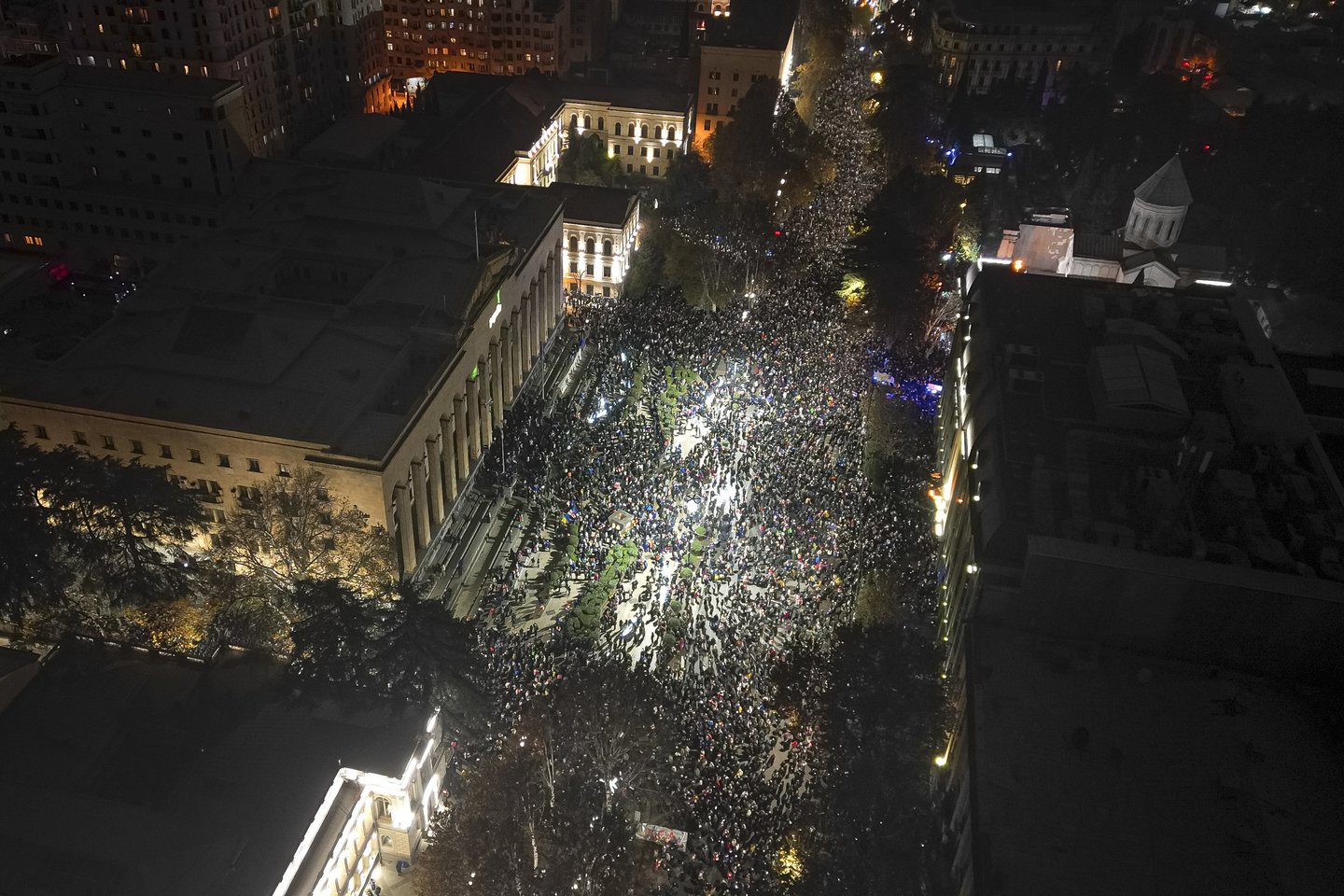 Protestai Sakartvele.<br>AP/Scanpix nuotr.