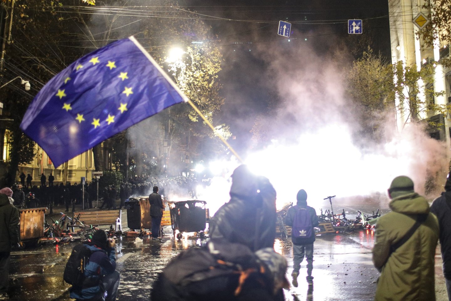 Protestai Sakartvele.<br>EPA-ELTA nuotr.