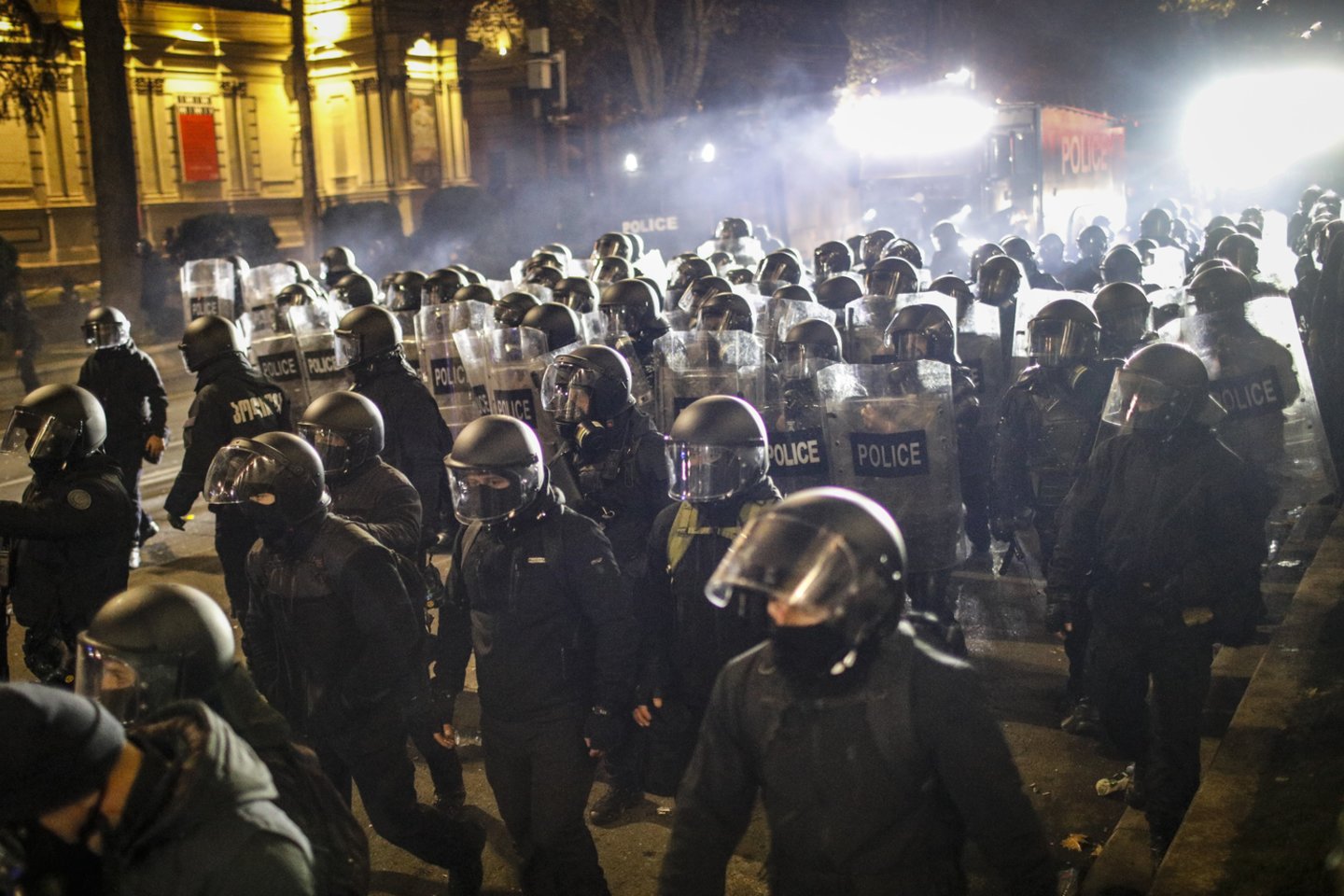 Protestai Sakartvele.<br>EPA-ELTA nuotr.