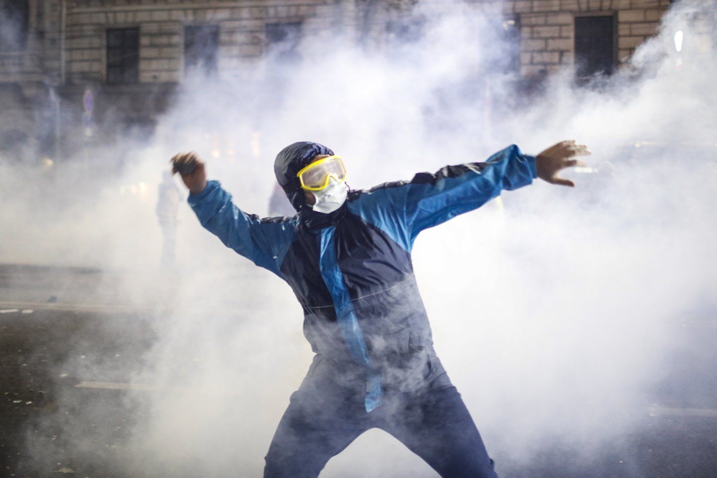 Protestai Sakartvele.<br>EPA-ELTA nuotr.