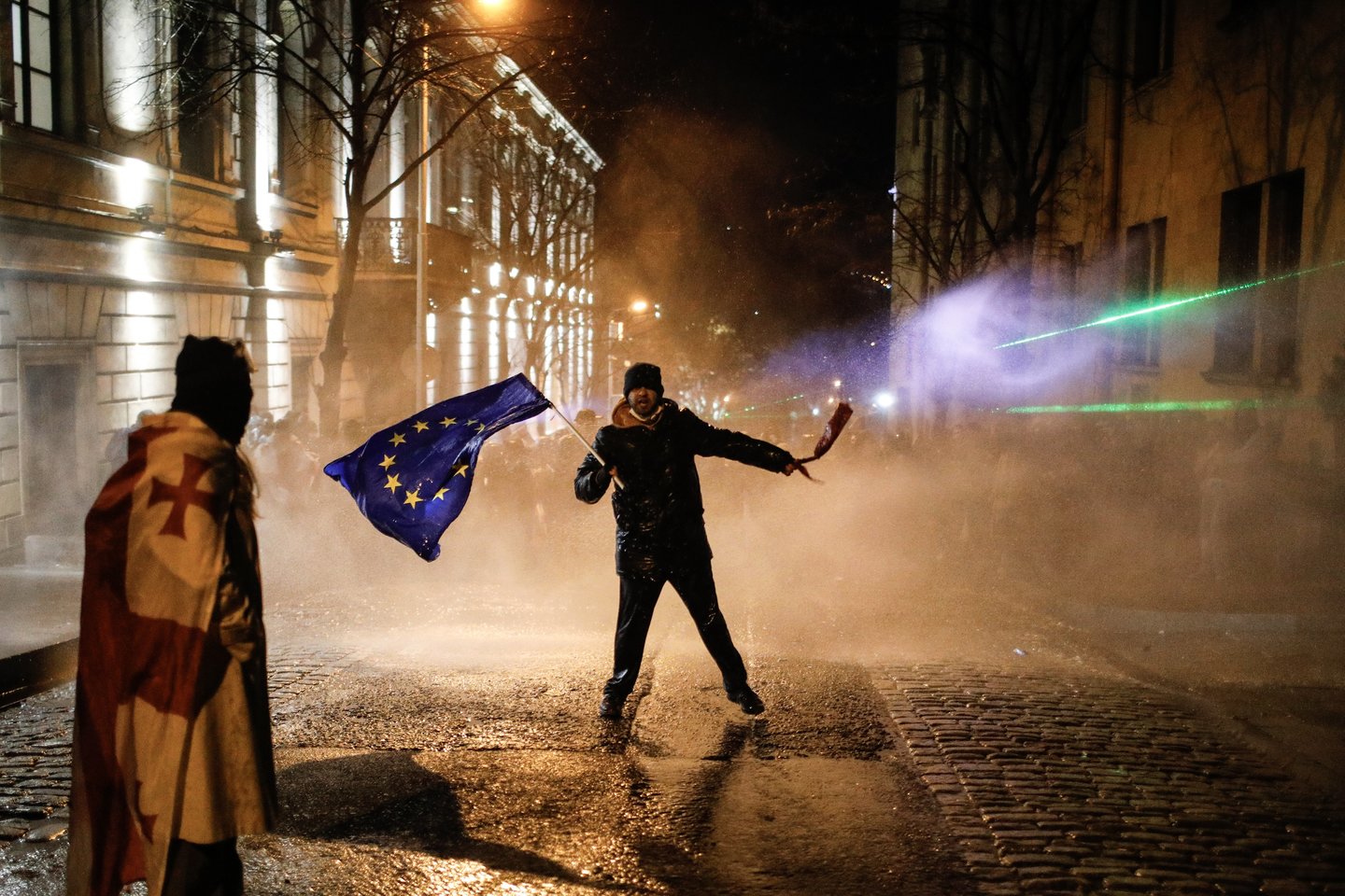Protestai Sakartvele.<br>EPA-ELTA nuotr.