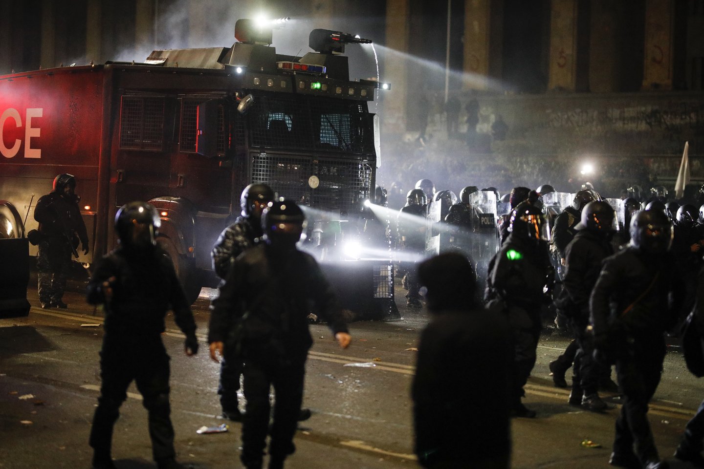 Protestai Sakartvele.<br>EPA-ELTA nuotr.