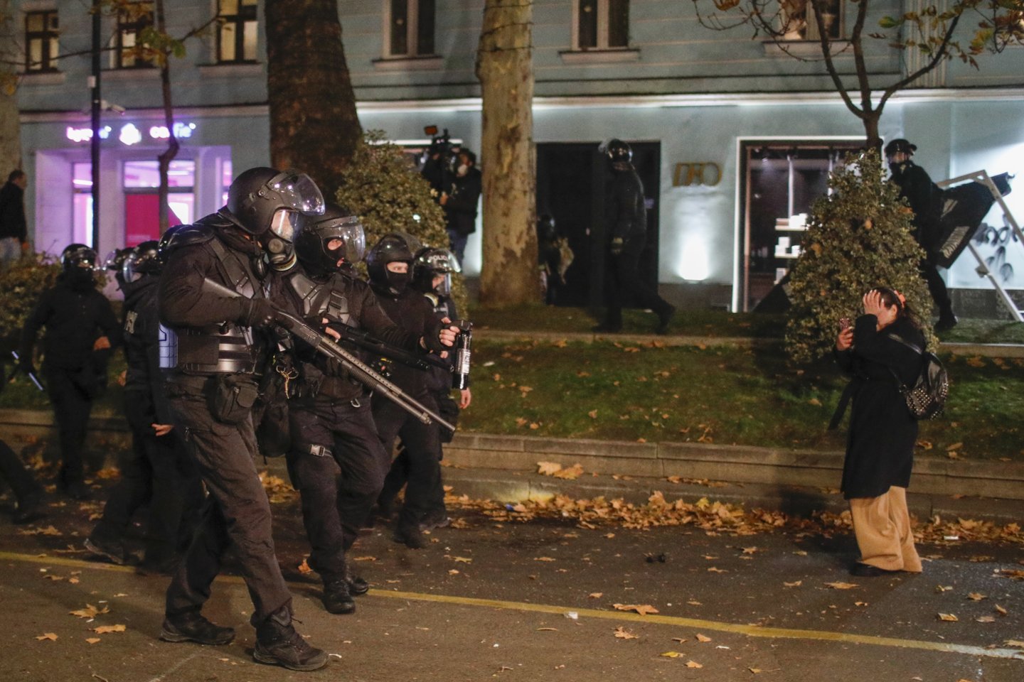 Protestai Sakartvele.<br>EPA-ELTA nuotr.