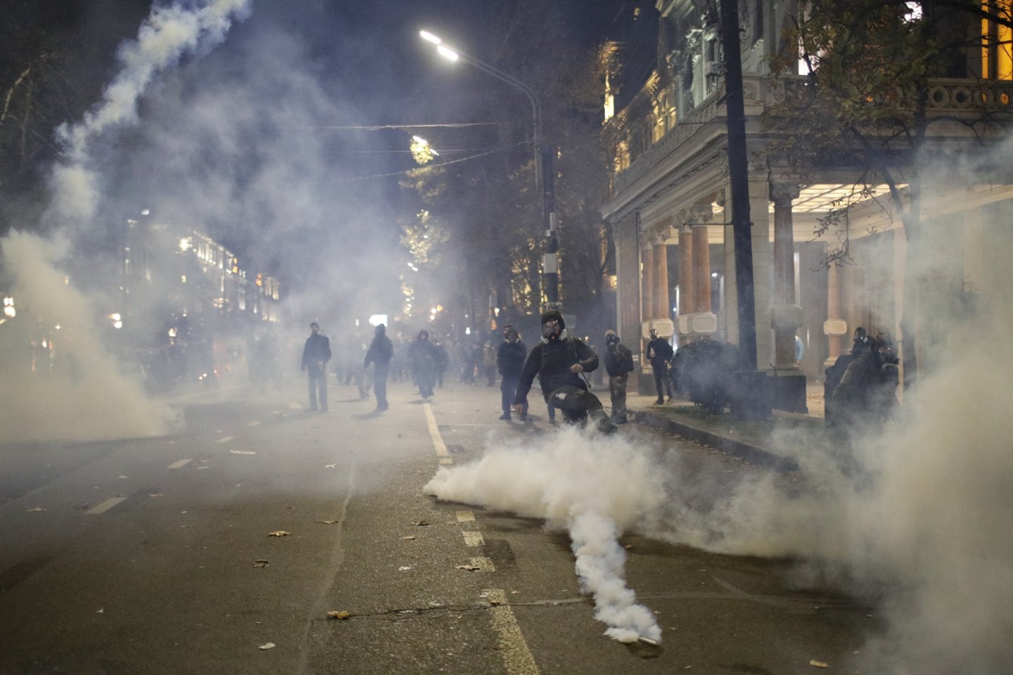 Protestai Sakartvele.<br>EPA-ELTA nuotr.