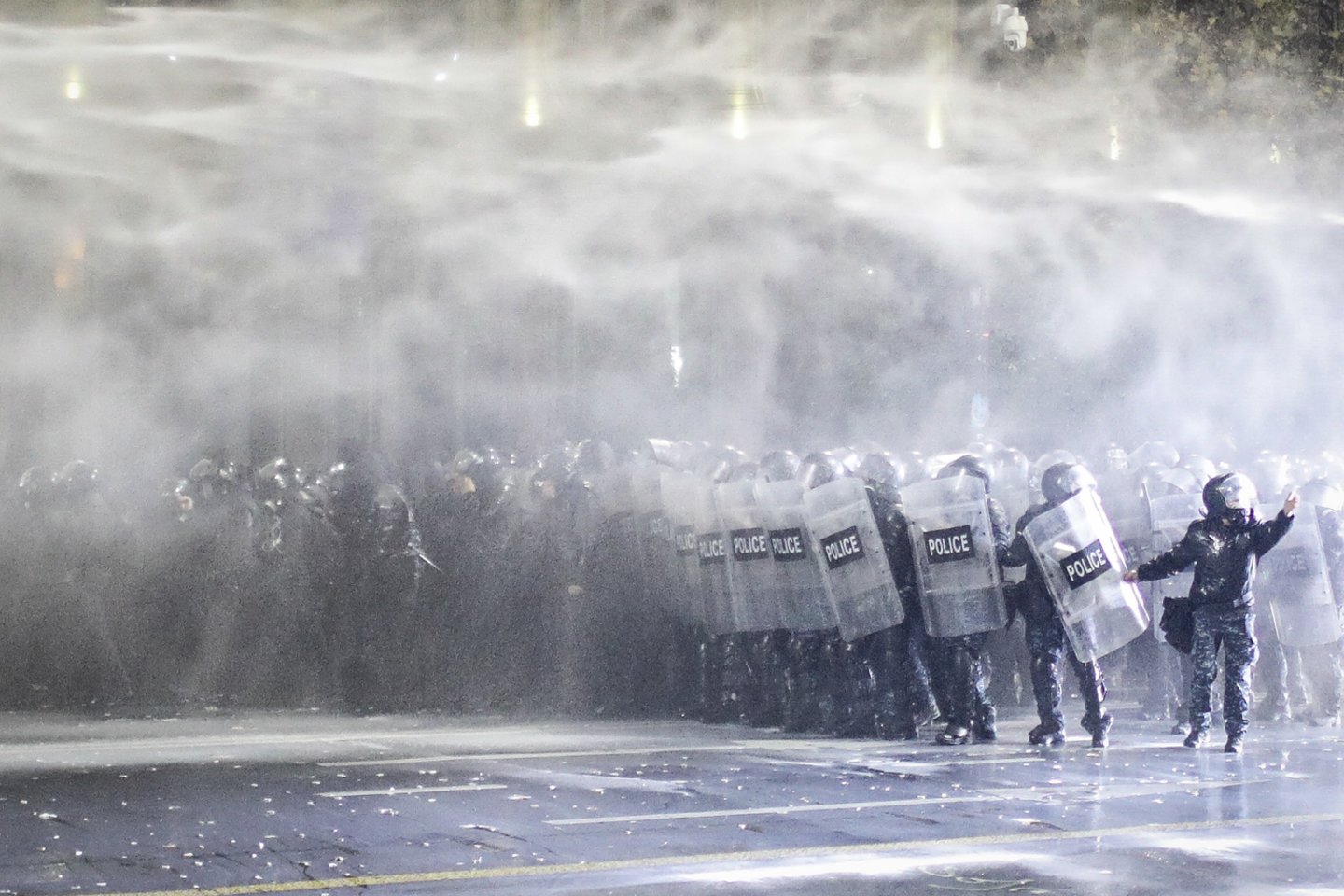 Protestai Sakartvele.<br>EPA-ELTA nuotr.