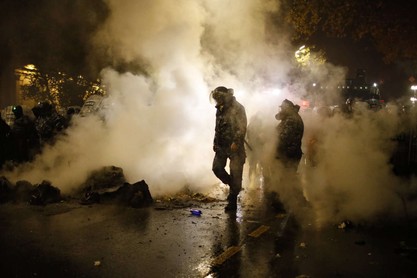 Protestai Sakartvele.<br>EPA-ELTA nuotr.