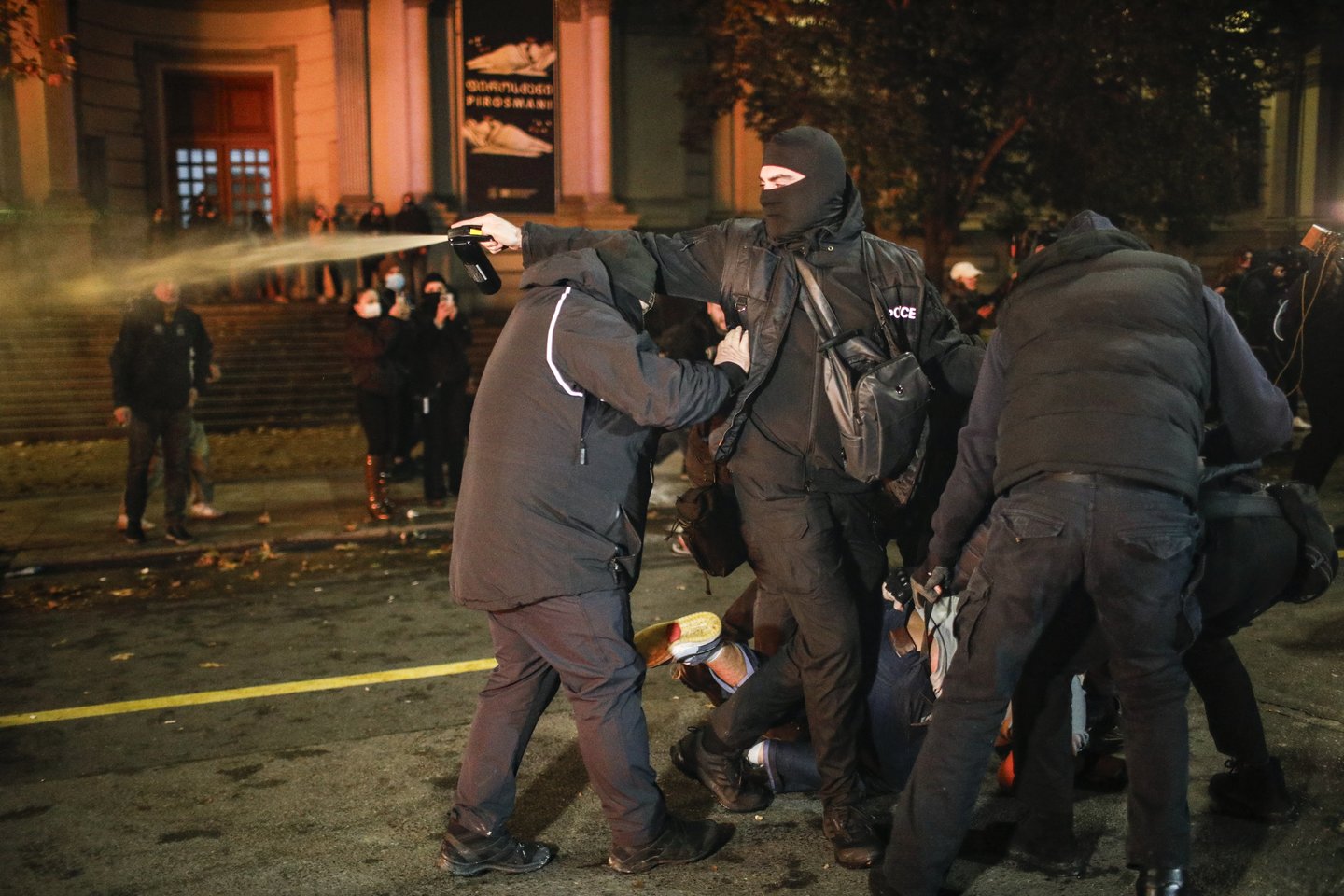 Protestai Sakartvele.<br>EPA-ELTA nuotr.