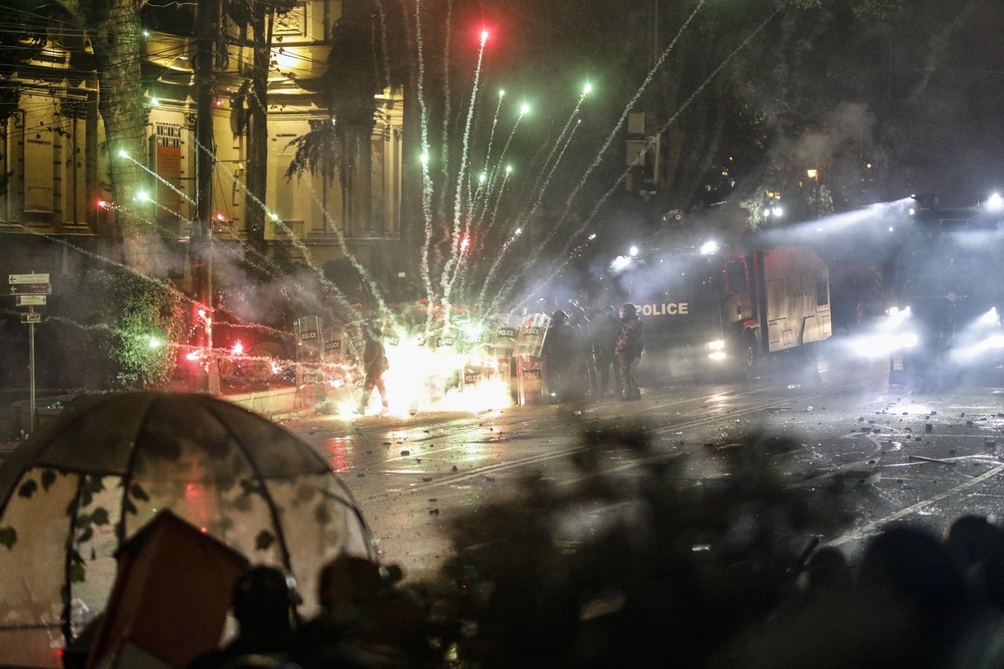 Protestai Sakartvele.<br>EPA-ELTA nuotr.