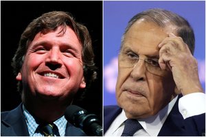 D. Trumpo sąjungininkas T. Carlsonas paskelbė paėmęs interviu iš S. Lavrovo