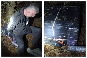 Į pasieniečių pasalas pateko trys oro balionais skraidintą kontrabandą gabenti planavę vyrai