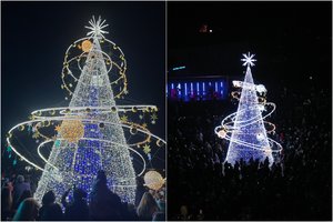 Sunku atsižiūrėti – Elektrėnai tiesiog švyti: Kalėdų eglė suspindo žinute iš kosmoso