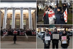 Vilniuje prasidėjo antroji kartvelų palaikymo akcija