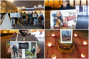 Prie Prezidentūros – protestas ir pasipiktinimas dėl „Nemuno aušros“ ministro: „Nebegali pasitikėti prezidento institutu“