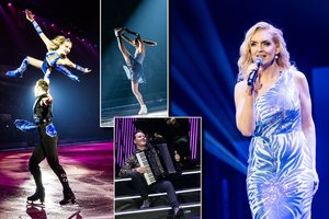 Klaipėdą sudrebino pirmasis „Ledo melodijų“ šou: pasaulio žvaigždės kūrė magiją ant ledo ir ore