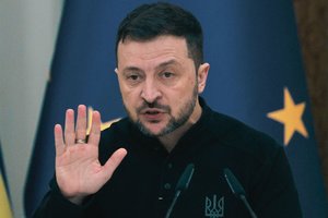 V. Zelenskis paskelbė, kad Ukraina pasirengusi organizuoti maisto tiekimą Sirijai