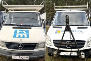 Pasieniečiai sulaikė du Kirgizijos rinkai skirtus krovininius mersedesus su padirbtais dokumentais