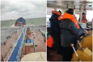 Juodojoje jūroje iš rusiškų tanklaivių išsiliejusi nafta užteršė pačios Rusijos paplūdimius