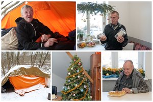 Palapinėje prie Neries per šalčius gyvendavęs benamis ruošiasi šventėms: pirko du maišelius aguonų