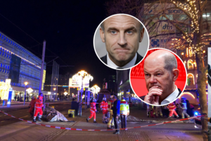 Po kraupaus išpuolio Vokietijos mugėje – E. Macrono ir O. Scholzo reakcija