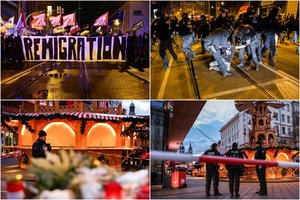 Po žiauraus išpuolio Magdeburge kraštutiniai dešinieji protestavo prieš imigraciją